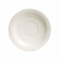 Tuxton China Nevada 5.5 in. Narrow Rim Saucer - White porcelain - 3 Dozen TNR-002